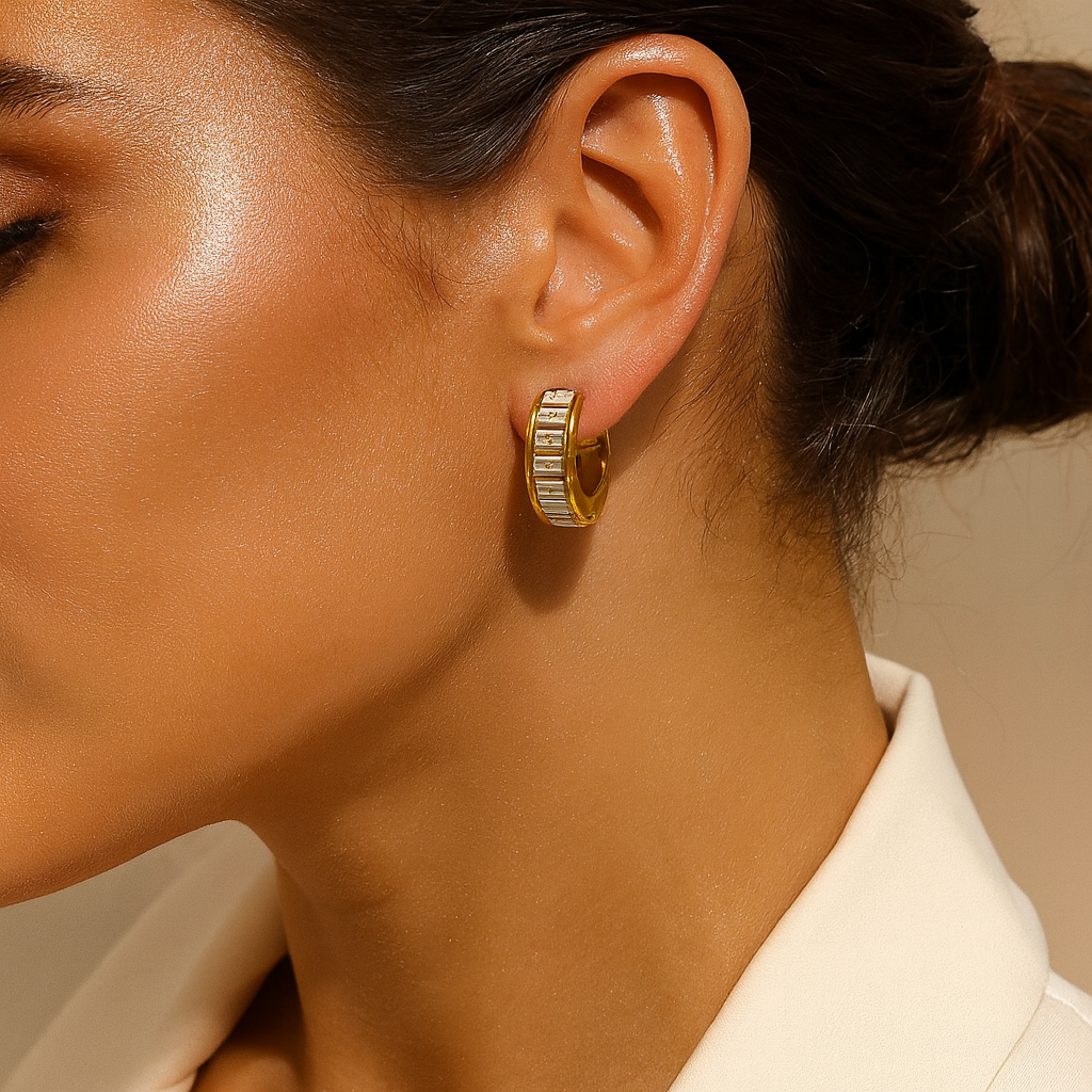 Little Baguette Huggie Earrings